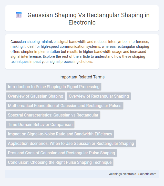Rectangular Shaping vs Gaussian Shaping - What is the difference?