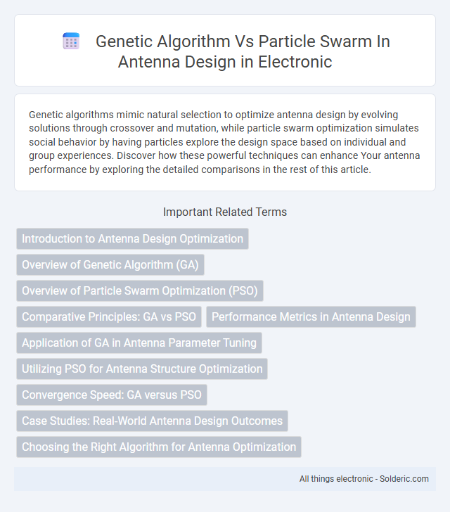 Genetic Algorithm vs Particle Swarm in Antenna Design - What is the difference?