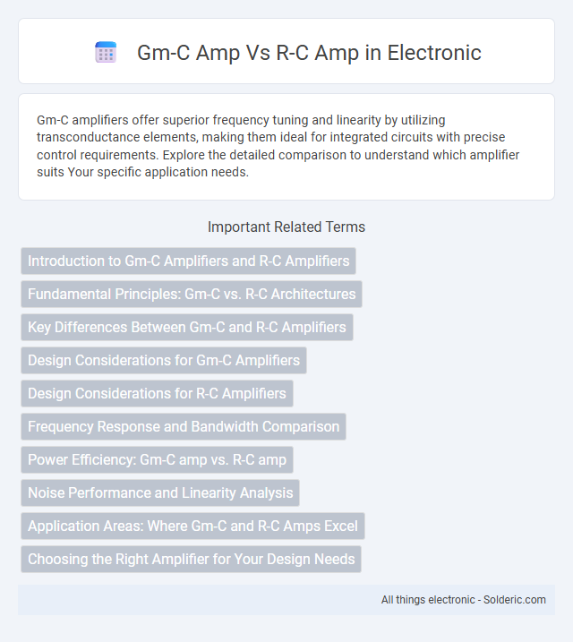 Gm-C Amp vs R-C Amp - What is the difference?