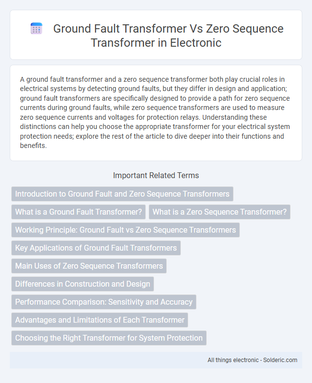 Ground Fault Transformer vs Zero Sequence Transformer - What is the difference?