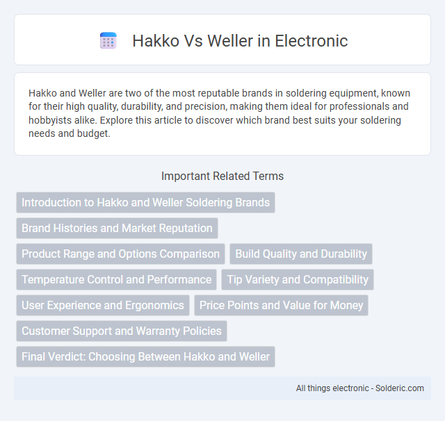Weller vs Hakko - What is the difference?