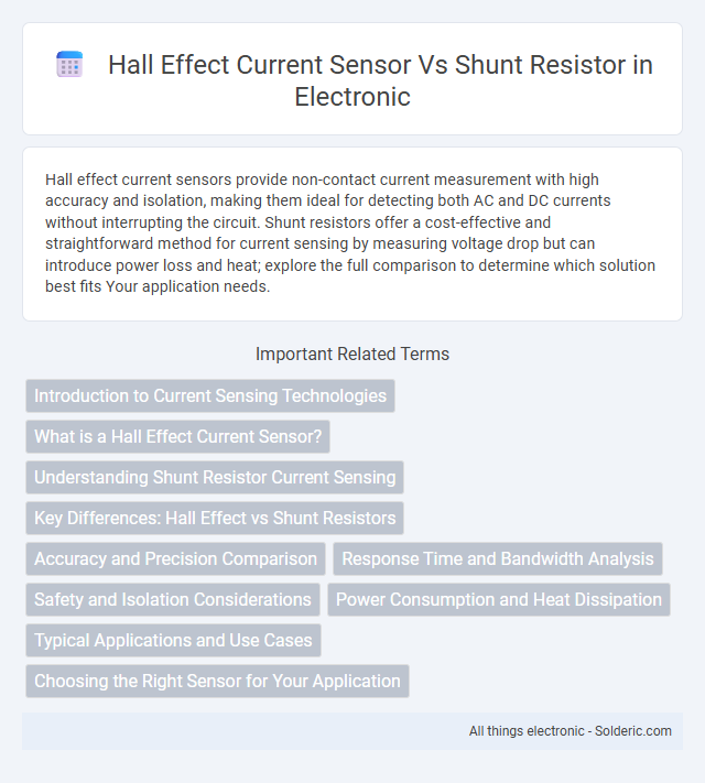Hall Effect Current Sensor vs Shunt Resistor - What is the difference?