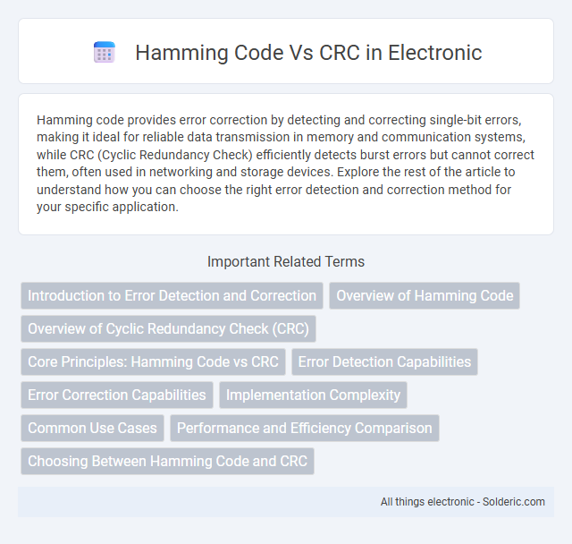 CRC vs Hamming Code - What is the difference?