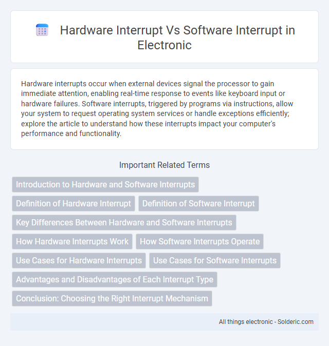 Hardware Interrupt vs Software Interrupt - What is the difference?