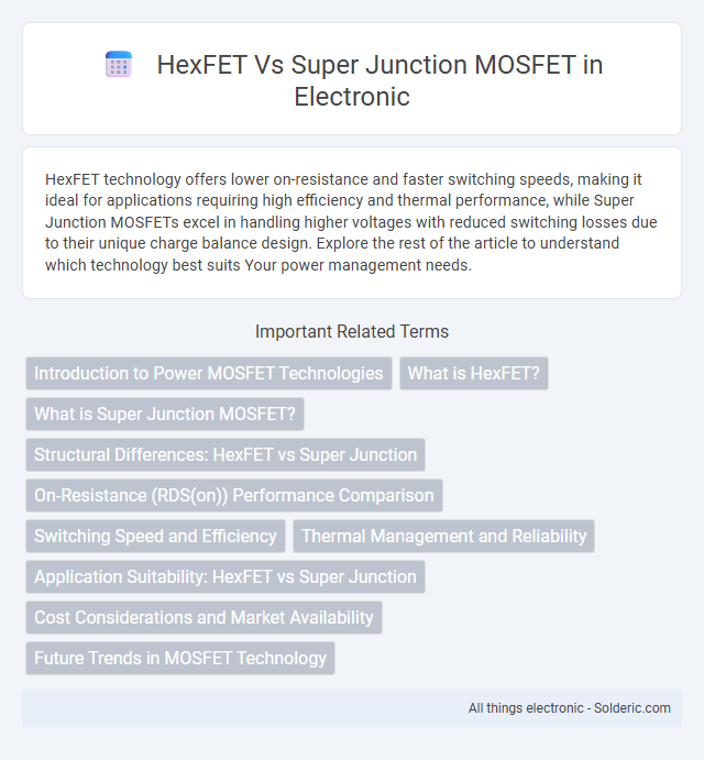 Super junction MOSFET vs HexFET - What is the difference?