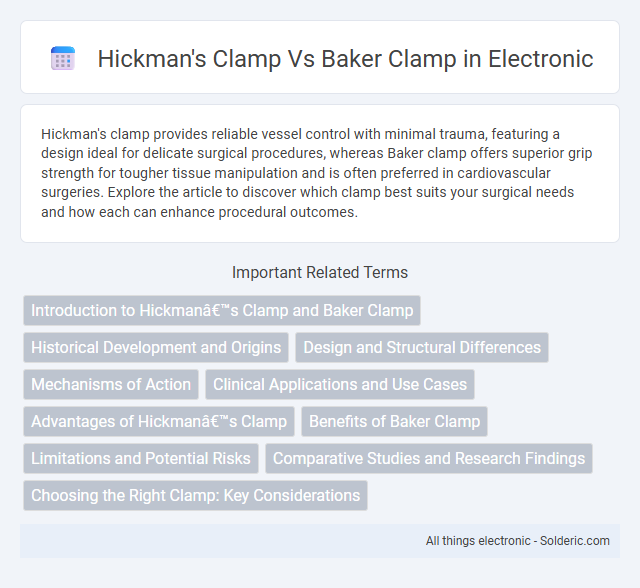 Baker clamp vs Hickman's clamp - What is the difference?
