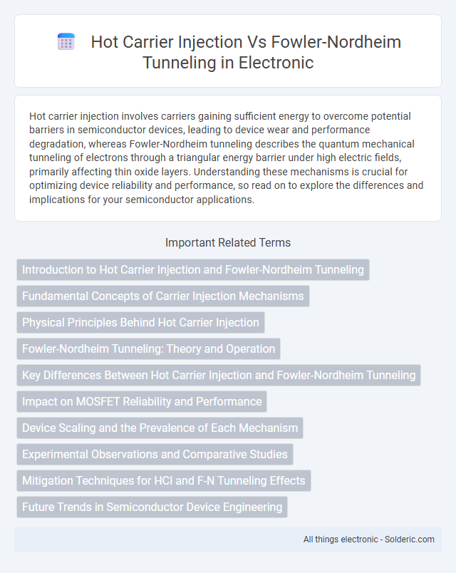 Fowler-Nordheim tunneling vs Hot carrier injection - What is the difference?