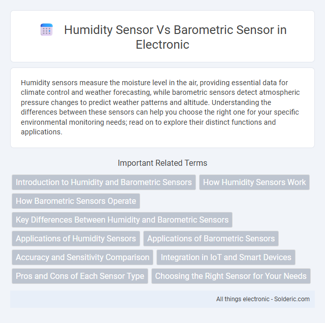 Barometric Sensor vs Humidity Sensor - What is the difference?