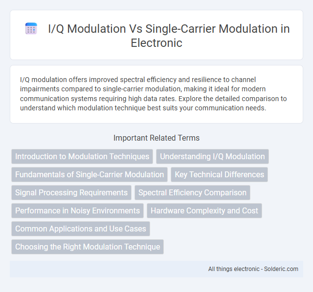 I/Q Modulation vs Single-Carrier Modulation - What is the difference?