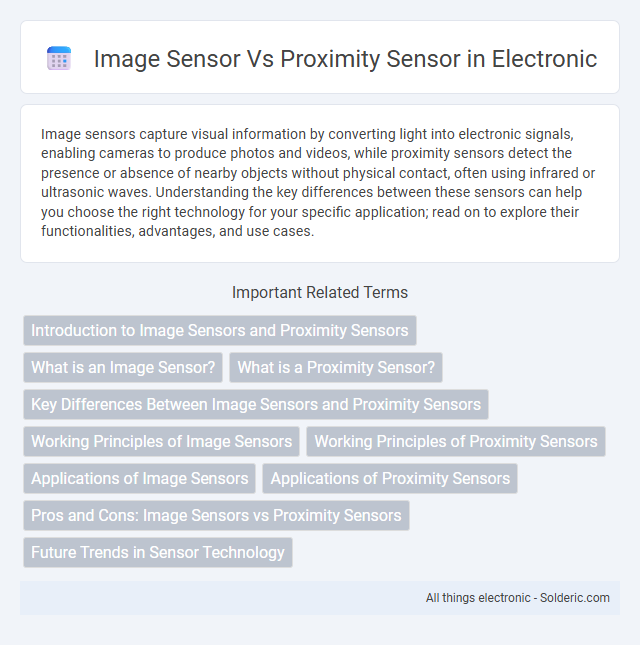 Proximity Sensor vs Image Sensor - What is the difference?