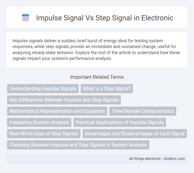 Step Signal vs Impulse Signal - What is the difference?