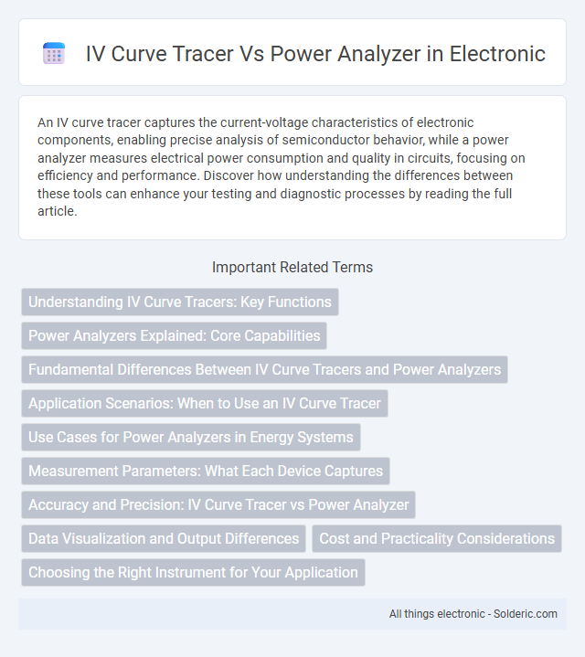Power Analyzer vs IV Curve Tracer - What is the difference?
