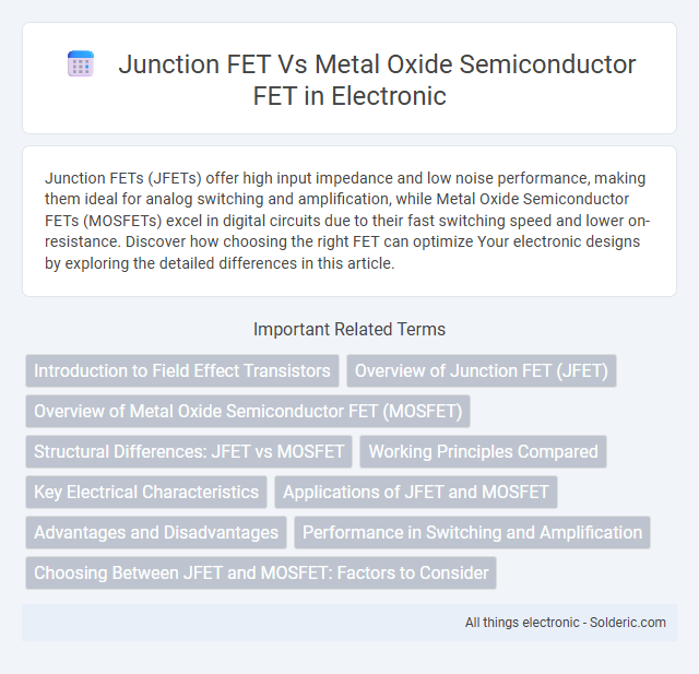 Junction FET vs Metal Oxide Semiconductor FET - What is the difference?