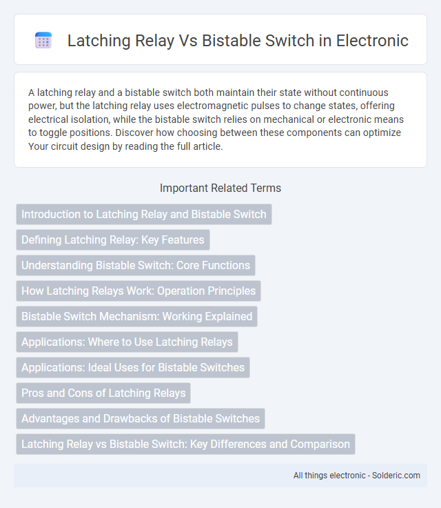 Bistable Switch vs Latching Relay - What is the difference?