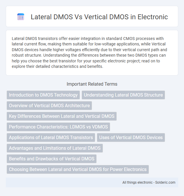 Lateral DMOS vs Vertical DMOS - What is the difference?