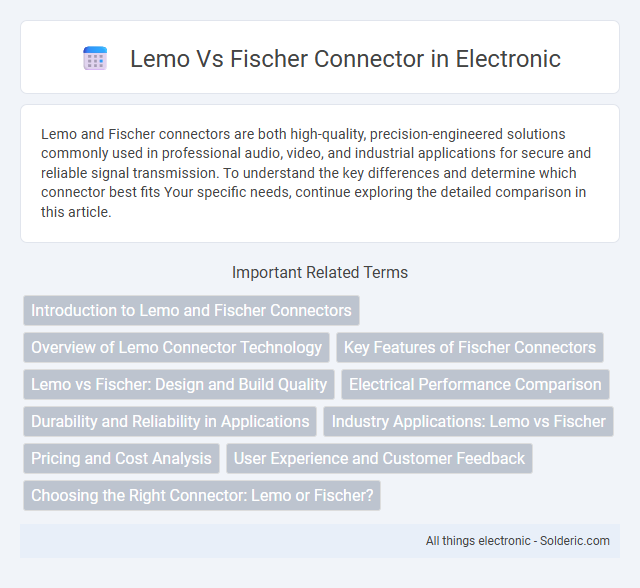 Fischer Connector vs. LEMO - What is the difference?
