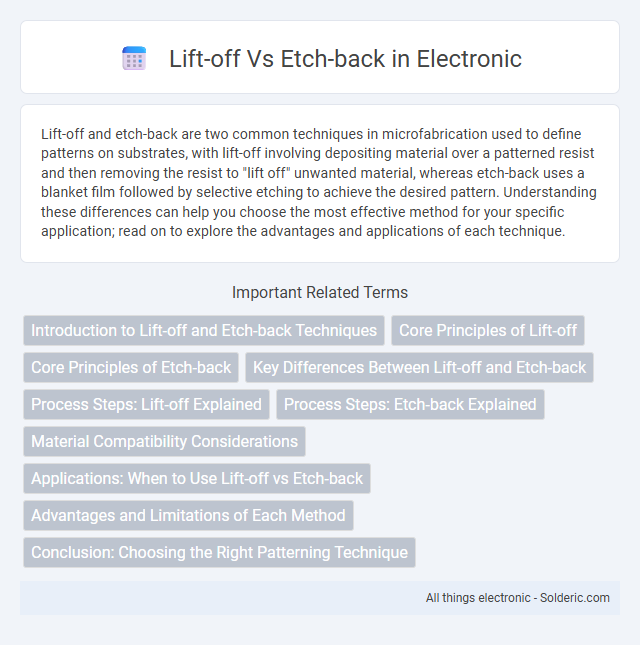 Etch-back vs Lift-off - What is the difference?