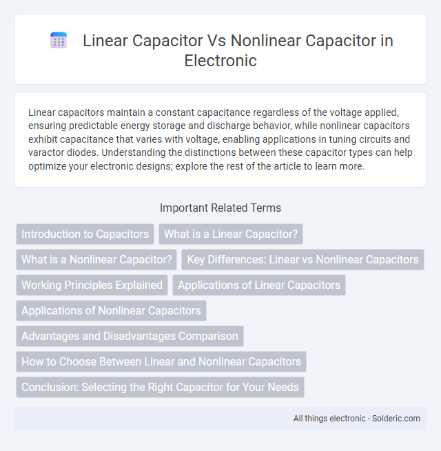 Nonlinear Capacitor vs Linear Capacitor - What is the difference?