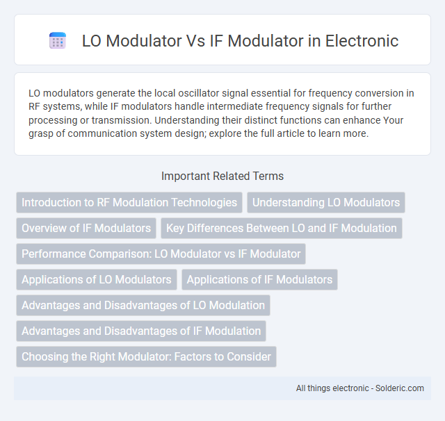 IF modulator vs LO modulator - What is the difference?