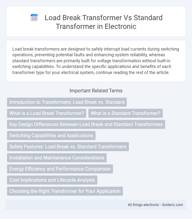 Load Break Transformer vs Standard Transformer - What is the difference?