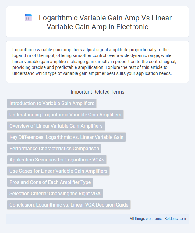 Linear variable gain amp vs Logarithmic variable gain amp - What is the difference?