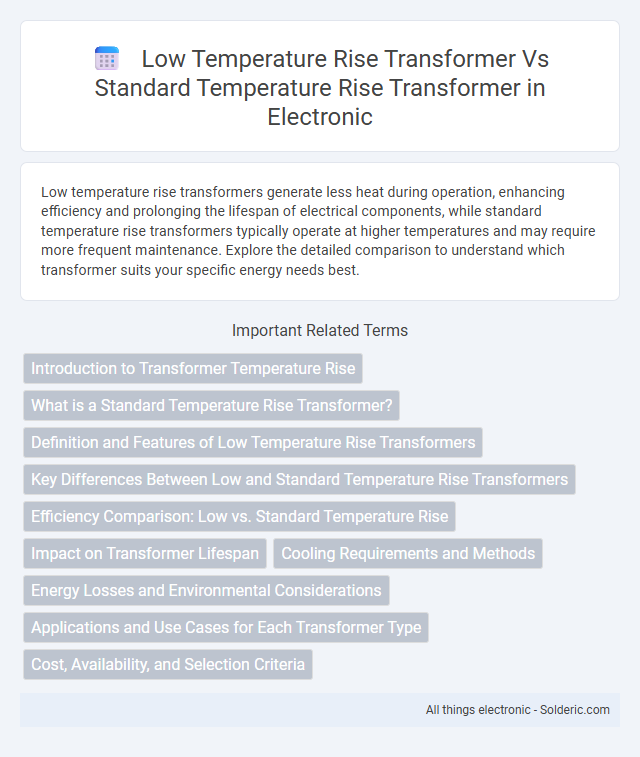 Low Temperature Rise Transformer vs Standard Temperature Rise Transformer - What is the difference?