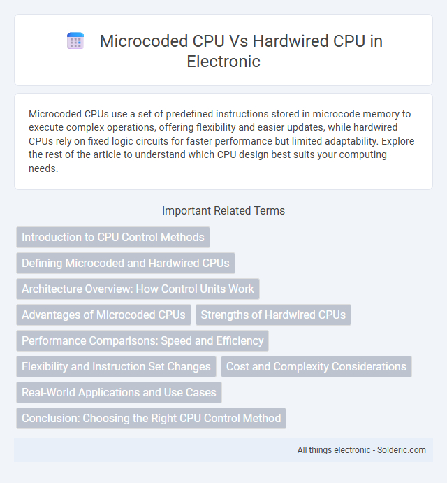 Hardwired CPU vs Microcoded CPU - What is the difference?