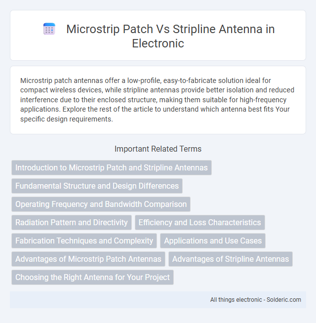 Microstrip Patch vs Stripline Antenna - What is the difference?