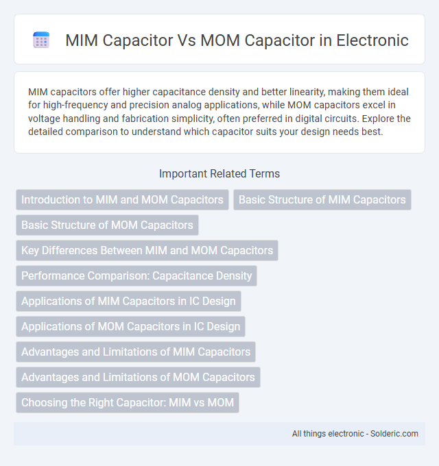 MOM Capacitor vs MIM Capacitor - What is the difference?