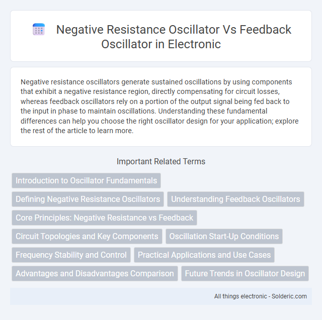 Feedback Oscillator vs Negative Resistance Oscillator - What is the difference?
