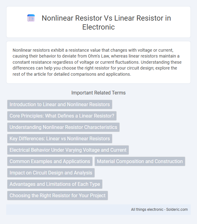 Linear resistor vs nonlinear resistor - What is the difference?