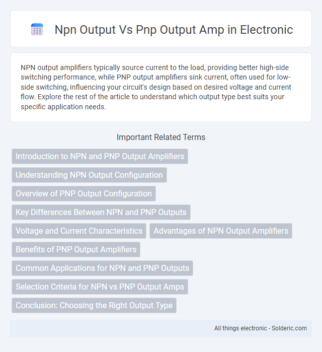 NPN Output vs PNP Output Amp - What is the difference?
