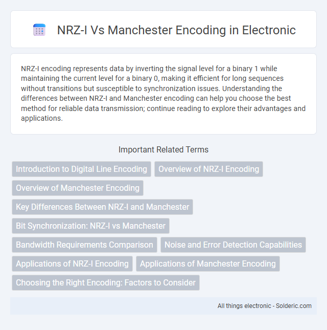Manchester encoding vs NRZ-I - What is the difference?