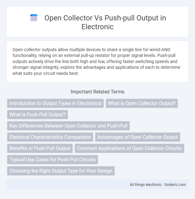 Push-pull output vs Open collector - What is the difference?