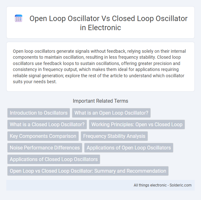 Closed Loop Oscillator vs Open Loop Oscillator - What is the difference?