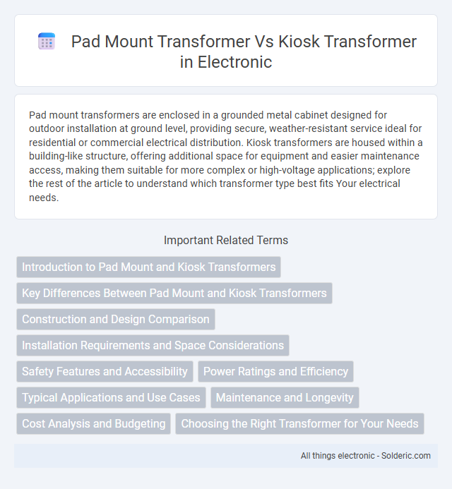 Kiosk Transformer vs. Pad Mount Transformer - What is the difference?
