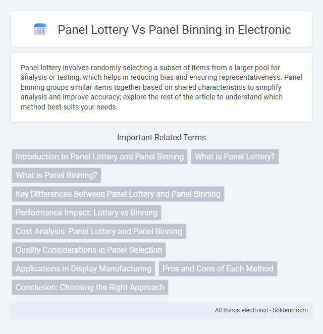 Panel binning vs Panel lottery - What is the difference?
