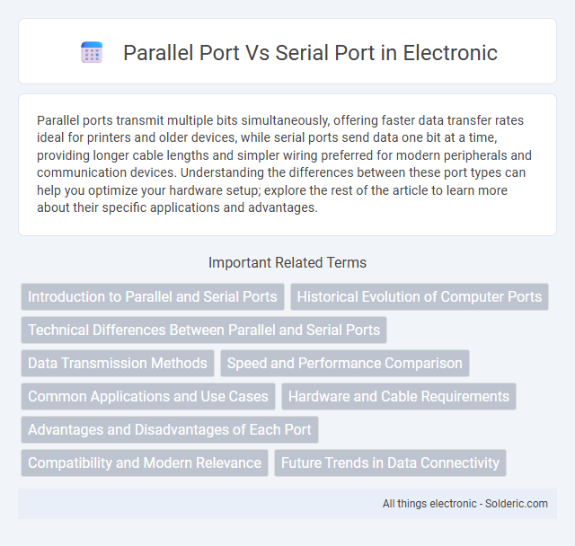 Serial port vs Parallel port - What is the difference?