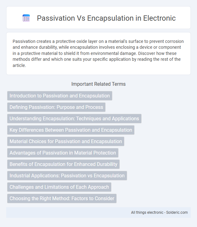 Encapsulation vs Passivation - What is the difference?