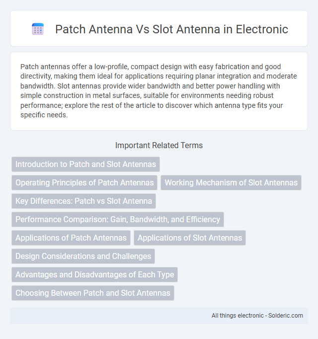 Patch Antenna vs Slot Antenna - What is the difference?