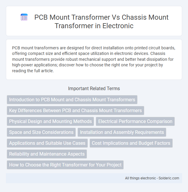 Chassis Mount Transformer vs. PCB Mount Transformer - What is the difference?