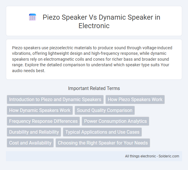 Dynamic Speaker vs. Piezo Speaker - What is the difference?