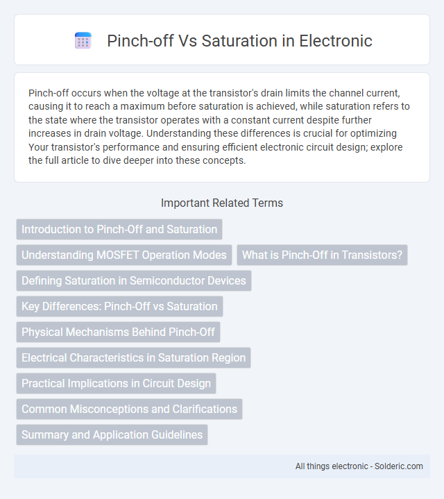Pinch-off vs Saturation - What is the difference?