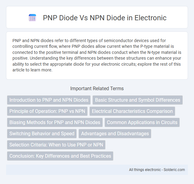 NPN diode vs PNP diode - What is the difference?