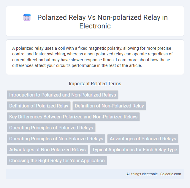 Non-Polarized Relay vs Polarized Relay - What is the difference?