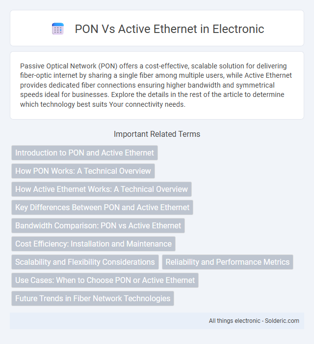 Active Ethernet vs PON - What is the difference?