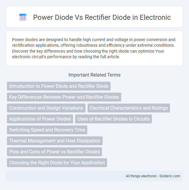Power Diode vs Rectifier Diode - What is the difference?