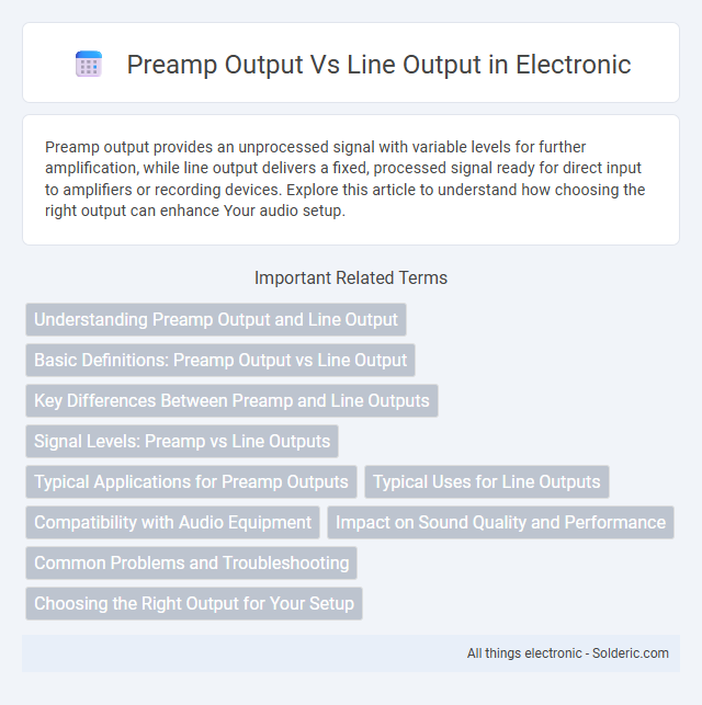 Line Output vs Preamp Output - What is the difference?