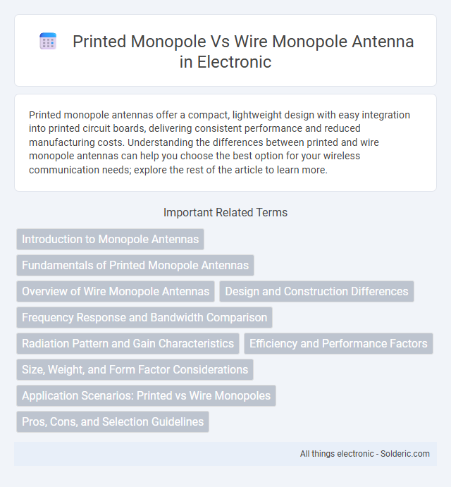 Printed Monopole vs Wire Monopole Antenna - What is the difference?