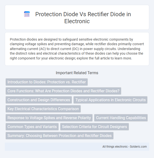 Rectifier diode vs protection diode - What is the difference?
